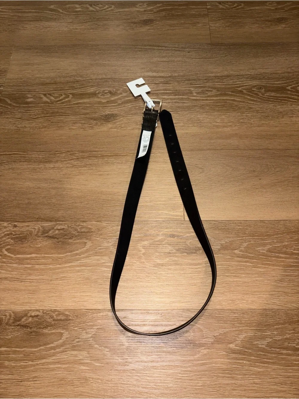 Calvin Klein Womens Belt Black Solid Logo Buckle Size XL New With Tag